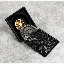 Oil rubbed bronze fish shower drain floor drain bathroom square water drain. Designer Oil Rubbed Bronze Shower Drain Square Shaped