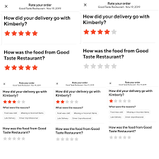 This Is What The Customer Ratings Screen Looks Like There Is A Link To The Ratings Screen In The Customer S Final Order Screen Contrary To Popular Belief They Don T Have To