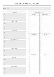 Free Printable Weekly Planner Undated Original Style Pdf Download Meal Planning Printable Templates Meal Planner Printable Free Weekly Meal Planner Template