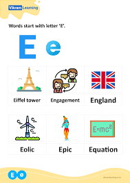 Things that start with e ; Download E Letter Words Worksheets For Free Vikramlearning Com