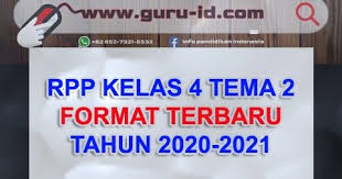 Contoh Rpp Satu Lembar Kelas 4 Tema 2 Terbaru 2020 2021 Di 2020 Rencana Pembelajaran Guru Belajar