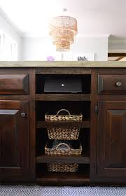 storage cabinet with baskets