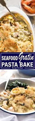 Seafood Gratin Pasta Bake Recipe Baked Pasta Recipes Pasta Bake Seafood Dinner