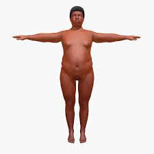非洲胖男裸体3D模型$10 - .fbx .c4d .3ds - Free3D