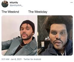 The song addresses a failed relationship that ended in heartbreak and serves as an apology letter for his past during the week ending march 7, the song peaked at #20 on the chart. The Weeknd The Weekday The Weeknd S Plastic Surgery Face Know Your Meme