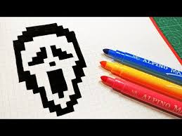 Revisa el dibujos de píxeles fáciles referencia and dibujos de píxeles fáciles para dibujar 2021 más dibujos de pixeles kawaii faciles. Halloween Pixel Art How To Draw Scream Mask Pixelart