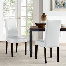 Dark grey solid wood dining chairs high back chair (set of 2) by boyel living. Grey Leather Dining Chair Wayfair