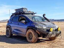Honda jazz modified honda vtec high performance cars honda cars honda fit japan cars sports wallpapers sports pictures small cars. Honda Jazz Modified Into An Offroader Can Put 4x4 Suvs To Shame