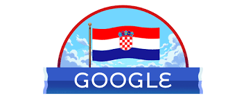 Croatia flag in jpeg with rounded corners and perspective shadows. Croatia Independence Day 2019