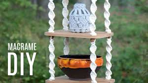 Video Text By Macrame School Diy Boho Macrame Hanging Shelving Unit That Can Be Used As A Display For Plants B Diy Macrame Plant Hanger Boho Diy Macrame Diy