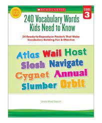 240 Vocabulary Words Kids Need To Know Grade 3 Workbook Vocabulary Words Vocabulary Teaching Resources