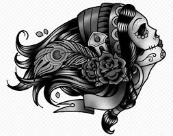 A great example of the kind of tribal designs available to you. Black Drawing Side Woman Face Tattoo Flowers Citypng