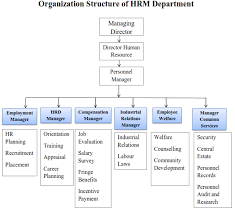 Structure Of Personnel Department Human Resource Department