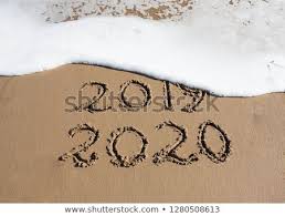 New Year 2020 Is Coming Concept Inscription 2019 And 2020 On A Beach Sand The Wave Is St Quotes About New Year Happy New Year Quotes Happy New Year Pictures