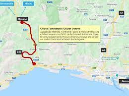 Profilo e percorso autostradale a26 mappa autostrada genova gravellona toce. Chiusa L Autostrada A26 Tra Masone E L A10 Corriere It