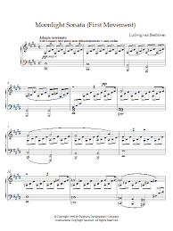 Moonlight sonata 1st movement in d minor, an easy key to sightread from. Ludwig Van Beethoven Moonlight Sonata First Movement Op 27 No 2 Sheet Music Download Printable Classical Pdf Piano Solo Score Sku 21529