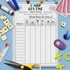 Daily Routine Class Survey Daily Routine Activities Daily Routine Speaking Activities