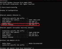Typing a modem's IP address in a web browser