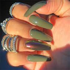 45 Best Fall Nail Polish Colors Cute Trending Ideas For 2020 Green Nails Nail Polish Colors Fall Green Acrylic Nails