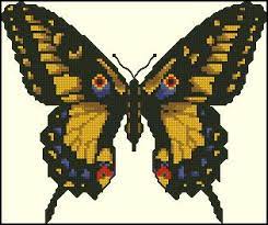 Stitch it on any fabric and any color you desire. Golden Light Designs Free Cross Stitch Chart Yellow Butterfly Cross Stitch Embroidery Cross Stitch Animals Cross Stitch