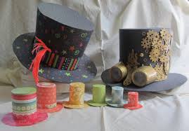 Make sure that the wrong sides are facing out. Paper Top Hats