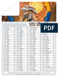 I would like to have one to print out, since i can not start collecticting again because of financial reasons. Pokemon Sun And Moon Card List Pdf Video Game Publishers Elements Of Fiction