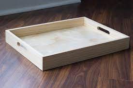 As mentioned, we created the plans for this wooden two tiered serving tray to be easy to replicate. Easy Diy Painted Serving Tray On A Budget Erin Spain