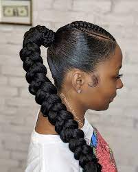 The Chair On Instagram Sleek Ponytail With Braided End Braidsbk Sleek Ponytail Braided Hairstyles Box Braids Hairstyles