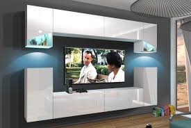 Maße der wohnwand in cm (bxhxt): Wohnwand Weiss Matt Weiss Hochglanz S15 Mobel Fur Haus Und Buro Prime Home Deutschland By Homedirect Ltd