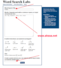 Membuat Permainan Word Search Puzzles Dengan Word Search Labs Ahzaa Net