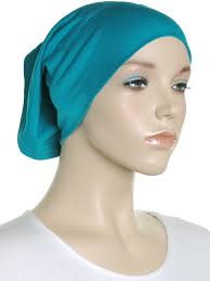 Teal Green Plain Cotton Tube Underscarf