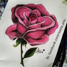 رسم وردة Flower Tattoo Arts And Crafts Tattoos