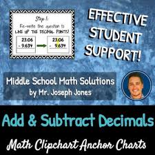 Adding Subtracting Decimals Diy Math Anchor Chart Clipchart