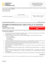 Egzamin potwierdzający kwalifikacje w formule 2012 i formule 2017 potrwa od 11 stycznia do 19 lutego 2021 r. Egzamin Z Kwalifikacji Ee 09
