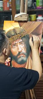 Christ's passion” (2019)** Original oil painting by Ivan Pili On sale at an  affordable price!!! *Size inch. 43.3 h x 27.5 w