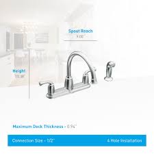 This futuristic kitchen faucet from moen is ideal for those looking for something different. Moen Ca87553 Chrome Banbury High Arc Kitchen Faucet With Side Spray Faucet Com