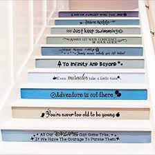 Check spelling or type a new query. Amazon Com Ewdsqs Stairway Decals Quote Wall Sticker For Stairs Staircase Decor Stair Vinyl Disney Quotes Stairway Decals Set 10 Family Decor Bedroom Home Tools Home Improvement
