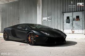 Matte Black Lamborghini Aventador With Orange Wheels Lamborghini Aventador Lp700 4 Lamborghini Aventador Lamborghini Aventador Lp700