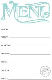 The dinner menu is a list of food that will be served in a restaurant, at a party, or in an event. Free Printable Weekly Menu Planner The Diy Village Weekly Menu Planners Free Printable Menu Printable Menu