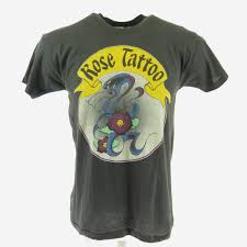 Vintage 80s Rose Tattoo Band T Shirt Mens L Scarred For Life Tour Deadstock The Clothing Vault Mens Shirts Tattoo T Shirts Scarred For Life