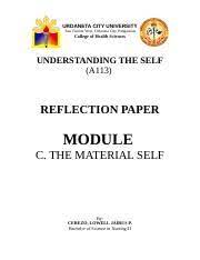 A wide variety of self reflection paper options are available to you, such as chemical pulp, mechanical pulp. Module 3 The Material Self Docx Urdaneta City University San Vicente West Urdaneta City Pangasinan College Of Health Sciences Understanding The Course Hero