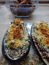 Aubergine Farcie Au Mijote De Bœuf A L Aubergine Auxdelicesdemanue Mijote De Boeuf Aubergines Farcies Aubergine
