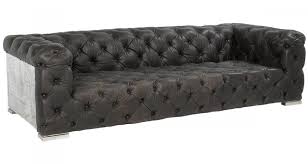 Maybe you would like to learn more about one of these? Canape Chesterfield En Cuir Pleine Fleur Noir Et Alu Portland