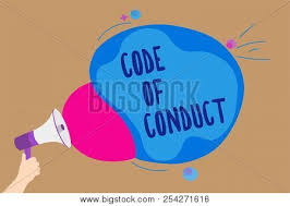 Staff 4 min quiz really exception. Handwriting Text Writing Code Of Conduct Concept Meaning Ethics Rules Moral Codes Ethical Principles Values Respect Man Holding Megaphone Loudspeaker Screaming Talk Colorful Speech Bubble Poster Id 254271616
