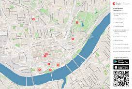 Map Of Downtown Cincinnati Cincinnati Printable Tourist Map | Sygic Travel