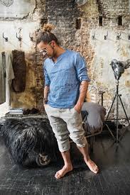 Linen By Pia S Linen Tradition With Attitude Boho Men Style Boho Men Linen Shirt Men