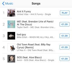 aint it funny is 1 in the official irish itunes charts