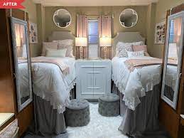 Before After These Three Dorms Are Almost Unrecognizable After Getting Decorated Ole Miss Dorm Rooms College Dorm Room Decor Dorm Room Decor