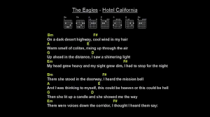 The Eagles Hotel California Backing Track Guitar Chords Lyrics Guitar Chords And Lyrics Eagles Hotel California Backing Tracks