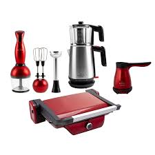 Paslanmaz çelik taban gizli rezistans. Karaca 4lu Elektrikli Ceyiz Seti Redgold Karaca